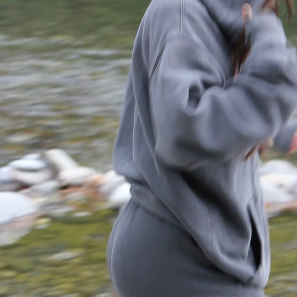 Joah Brown Oversized Jogger (XS/SM) and zip hoodie (OS)-Washed Black - Picture 4 of 13